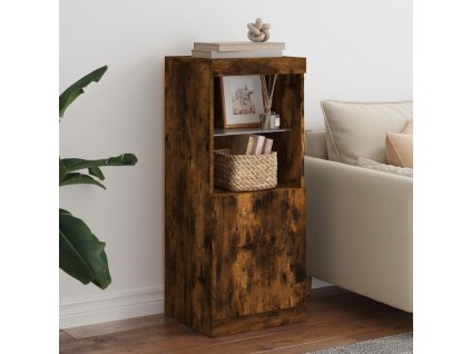 Příborník s LED osvětlením kouřový dub 41 x 37 x 100 cm 836690