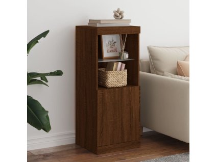 Příborník s LED osvětlením hnědý dub 41 x 37 x 100 cm 836692