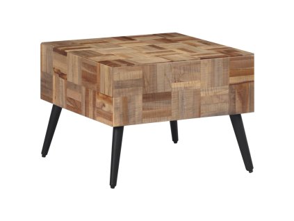Konferenční stolek šedý 55x55x40 cm masivní recyklovaný teak 358521