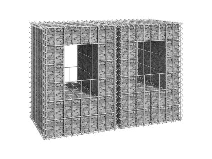 Gabionové sloupky 2 ks 40 x 40 x 60 cm železo 151259