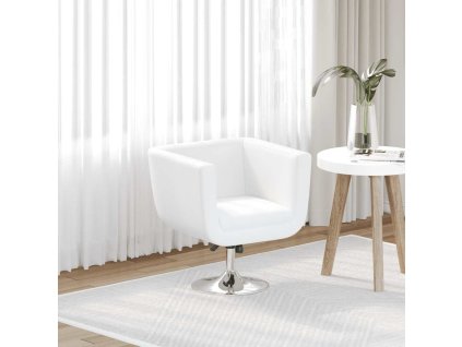 Barová stolička bílá umělá kůže 240040