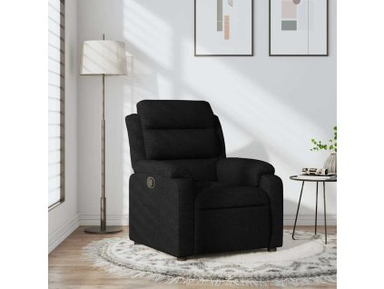 Polohovací křeslo černé textil 373464