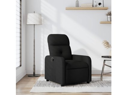 Polohovací křeslo černé textil 374199