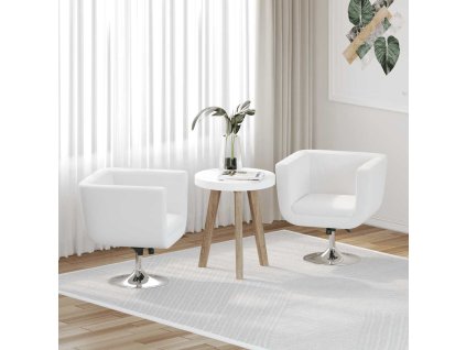 Barové židle 2 ks bílé umělá kůže 160439