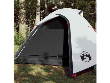 Kempingový stan kopule pro 3 osoby bílý zatemňovací nepromokavý 94334