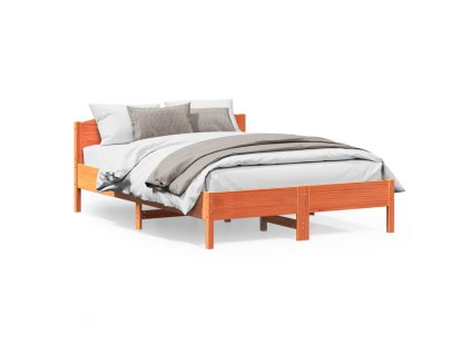 Postel bez matrace voskově hnědá 120 x 200 cm masivní borovice 842601