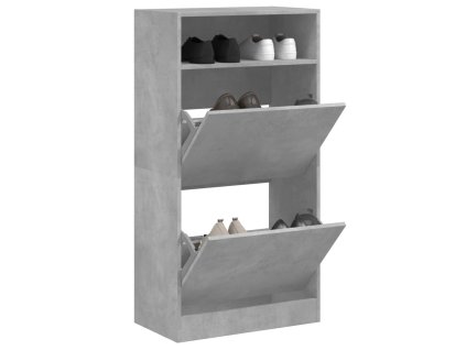 Botník betonově šedý 60 x 34 x 116 cm kompozitní dřevo 840018