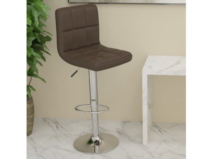 Barová židle hnědá umělá kůže 334222