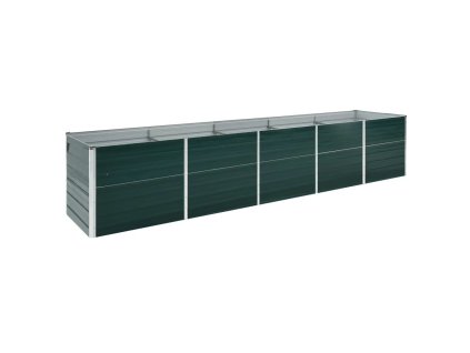 Vyvýšený záhon pozinkovaná ocel 400 x 80 x 45 cm zelený 47057