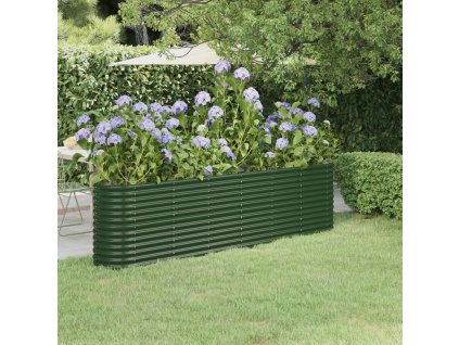 Vyvýšený záhon pozinkovaná ocel 260x40x68 cm zelený 318903