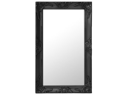Nástěnné zrcadlo barokní styl 50 x 80 cm černé 320323