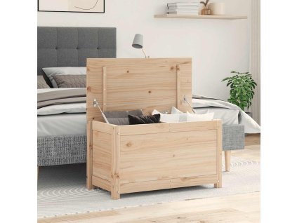 Úložný box 80 x 40 x 45,5 cm masivní borové dřevo 823534