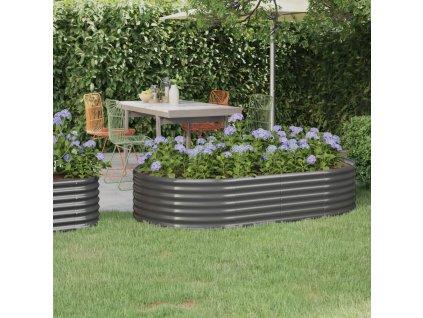Vyvýšený záhon pozinkovaná ocel 175x100x36 cm šedý 318989