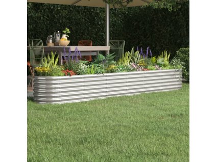 Vyvýšený záhon pozinkovaná ocel 260x40x36 cm stříbrný 318882