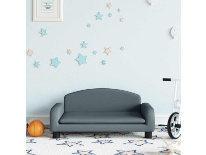 Dětská pohovka tmavě šedá 70 x 45 x 30 cm textil 3196359