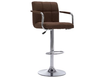 Barová židle hnědá textil 283412