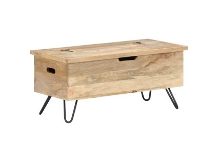 Úložná truhla 90 x 40 x 45 cm masivní mangovníkové dřevo 289635