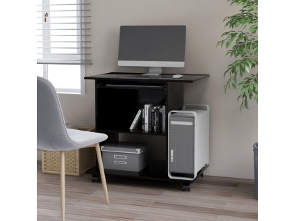 Počítačový stůl černý 80 x 50 x 75 cm kompozitní dřevo 802895