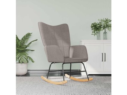 Houpací křeslo taupe textil 328016