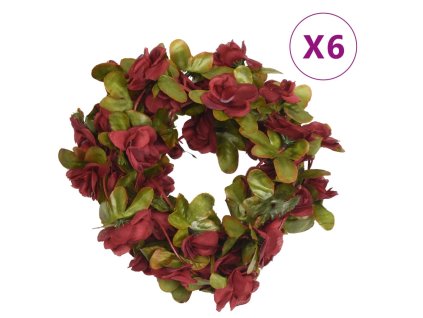 Květinové girlandy 6 ks vínové 250 cm 359046