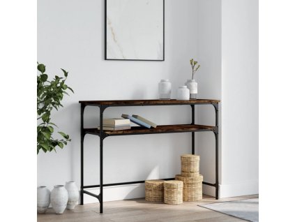 Konzolový stolek kouřový dub 100x35,5x75 cm kompozitní dřevo 834047