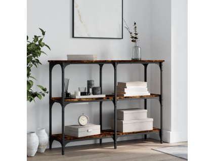 Konzolový stolek kouřový dub 100 x 29 x 75 cm kompozitní dřevo 834102