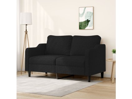 2místná pohovka černá 140 cm textil 359363
