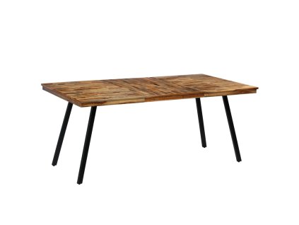 Jídelní stůl z recyklovaného teaku a oceli 180 x 90 x 76 cm 245415