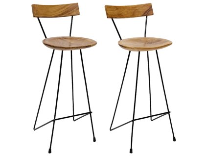Barové stoličky 2 ks masivní teak 285205