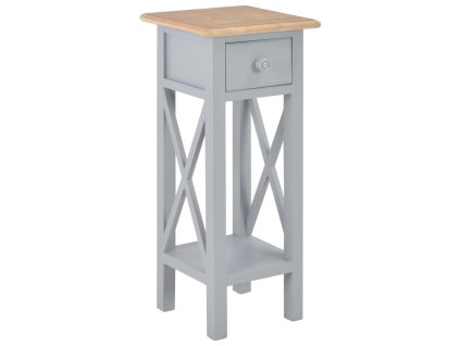 Odkládací stolek šedý 27 x 27 x 65,5 cm dřevo 280058