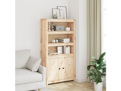 Skříň highboard 80 x 35 x 154 cm masivní borové dřevo 823519