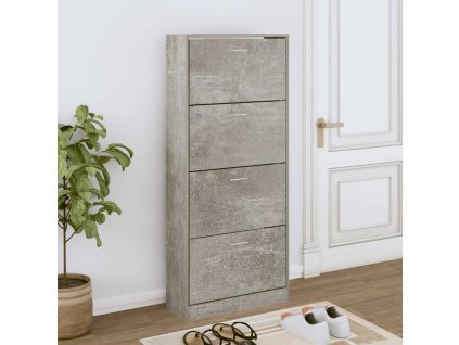 Botník betonově šedý 63x24x147 cm kompozitní dřevo 342545