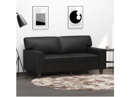 2místná pohovka černá 120 cm umělá kůže 359412