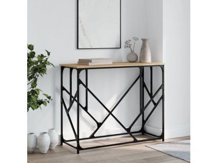 Konzolový stolek dub sonoma 100 x 40 x 80 cm kompozitní dřevo 834116