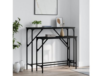 Konzolové stolky 2 ks černé kompozitní dřevo 834140