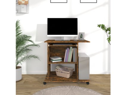 Počítačový stůl kouřový dub 80 x 50 x 75 cm kompozitní dřevo 815543