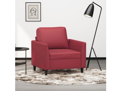 Křeslo vínové 60 cm umělá kůže 359326