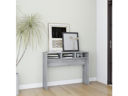 Konzolový stolek šedý sonoma 105 x 30 x 80 cm kompozitní dřevo 815940