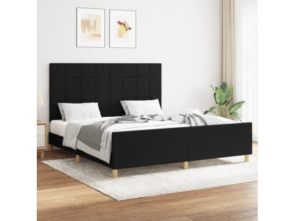 Rám postele bez matrace černý 160 x 200 cm textil 3125067