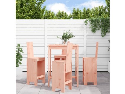 5dílný zahradní barový set masivní dřevo douglasky 3157774