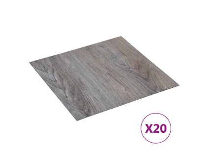 Samolepicí podlahové desky 20 ks PVC 1,86 m² světle hnědé 330166