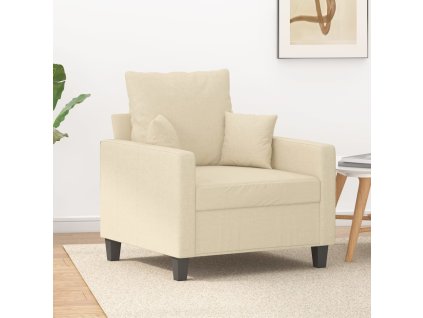 Křeslo krémové 60 cm textil 359253