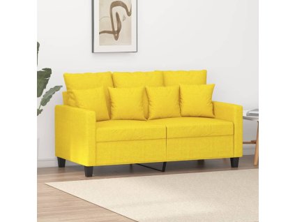 2místná pohovka světle žlutá 120 cm textil 359264