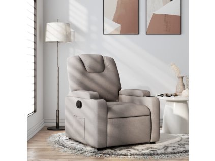Polohovací křeslo taupe textil 372373