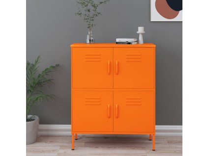 Úložná skříň oranžová 80 x 35 x 101,5 cm ocel 336138