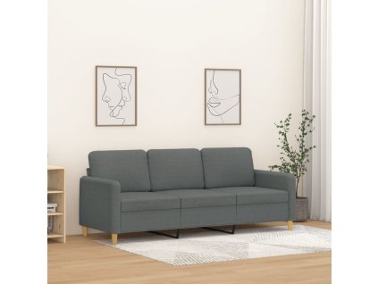 3místná pohovka tmavě šedá 180 cm textil 359487