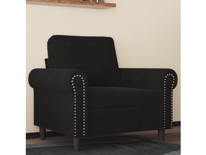 Křeslo černé 60 cm samet 359514