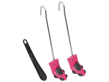 Napínáky do vysokých bot s obouvákem růžové EU 34–40 plast 155248