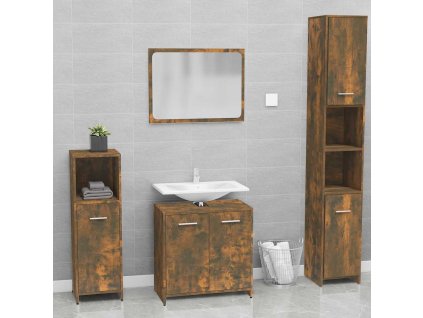 Koupelnová sestava kouřový dub kompozitní dřevo 815528