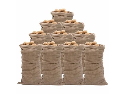 Jutové pytle 10 ks 65 x 135 cm 100% juta 220 g/m² 155780